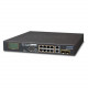 Planet 10-Port Unmanaged LCD Monitor PoE (8x 100Mbps 802.3at PoE (120W) 2-Port 1G TP SFP Combo) Desktop Switch