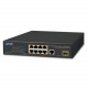 Planet 10-Port Unmanaged PoE Switch (8-Port 100Mbps 802.3at PoE (120 watts) 1-Port Gbe 1-Port 100 1000X SFP) Desktop Switch