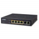 Planet 6-port Desktop PoE Switch (4x RJ45 100Mbps 802.3af at PoE 2x RJ45 100Mbps (60 Watts)
