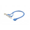 Gembird Dual USB 3.0 receptacle on bracket