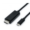 Roline VALUE USB-C - HDMI kabel, M/M, 1.0m, crni
