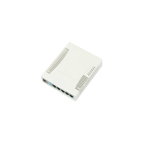 Mikrotik CSS106-5G-1S (RB260GS) 5-port Gigabit smart preklopnik sa SFP cage, SwOS, plastično kućište, PSU