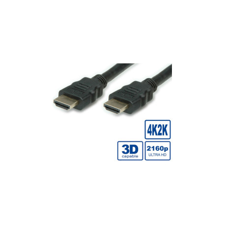 HDMI Ultra HD kabel sa mrežom, M/M, crni, 2.0m