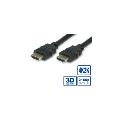 HDMI Ultra HD kabel sa mrežom, M/M, crni, 3.0m