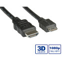 Roline VALUE HDMI High Speed kabel sa mrežom, TIP A (M) - TIP C (M) (mini), 2.0m