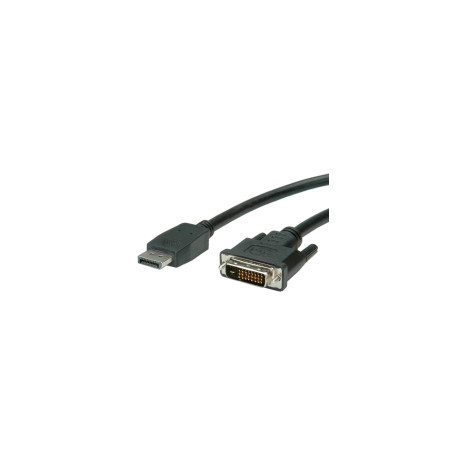 Roline VALUE DisplayPort kabel, DP M na DVI-D (24+1) M, 1.0m