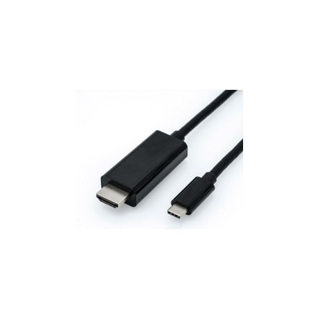 Roline USB-C - HDMI kabel, M/M, 2.0m, crni