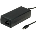 Roline USB-C strujni adapter, utor za 3-pinski kabel ("Mickey Mouse"), 65W