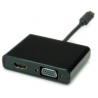 STANDARD USB-C - VGA/HDMI (M/F) adapter