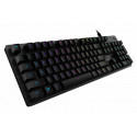 LOGITECH G512 CARBON LIGHTSYNC RGB Mechanical Gaming Keyboard with GX Red switches-CARBON-US INT'L-U