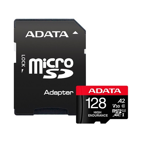 High Endurance ADATA 128 GB microSDXC, (Class 10, UHS-I U3, V30, A2)