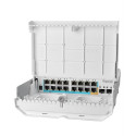MikroTik (CRS318-16P-2S OUT) outdoor 18 port switch with 16 Gigabit PoE-out ports and 2 SFP