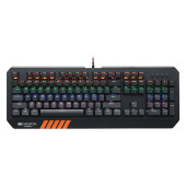CANYON Wired multimedia gaming keyboard with lighting effect, 108pcs rainbow LED, Numbers 104keys, E