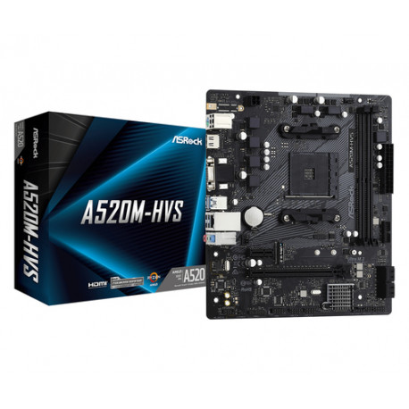 Asrock A520M-HVS Priključnice AM4 Mikro ATX AMD A520