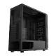 NaviaTec Master V2 Gaming Case, Tempered Glass Panel, 3x Black fans