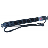 NaviaTec PDU (Power Distribution Unit) sa 6x Schuko 2x C13 priključaka, kabel C14, 19"