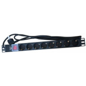 NaviaTec PDU (Power Distribution Unit) sa 8x Schuko priključaka, kabel Schuko, 19"