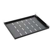 NaviaTec 19" polica za mrežni ormar, 720 mm, 1U, fiksna, crna