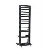 NaviaTec 19" 2 Post Open Frame Rack, 29U Black