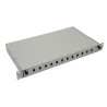 NFO Patch Panel 1U 19" - 12x SC Simplex LC Duplex, Pull-out, 1 tray