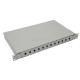 NFO Patch Panel 1U 19" - 12x SC Simplex LC Duplex, Slide-out on rails, 1 tray