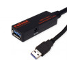 Roline USB3.2 Gen1 aktivni produžni kabel sa ponavljačem, 10m, crni