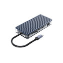 Docking Station USB-C, 11 in 1, 3x USB 3.0, 1x USB 2.0, HDMI, VGA, audio, čitač kartica, RJ45, PD 100W, ORICO WB-11P