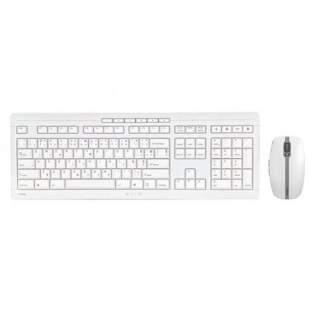Tipkovnica in miška Cherry STREAM DESKTOP Wireless, bela, USB, US SLO g.