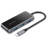 Vention USB-C to HDMI USB3.0*3 RJ45 PD Docking Station 0.15m Gray