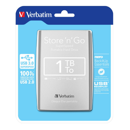 Externi hard disk Verbatim USB 3.0 53071 2,5" 1TB silver