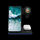 CANYON WS-303 3in1 Wireless charger, with touch button for Running water light, Input 9V/2A, 12V/2A,