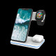 CANYON WS-303 3in1 Wireless charger, with touch button for Running water light, Input 9V/2A, 12V/2A,