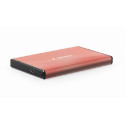 Gembird USB 3.0 2.5'' enclosure, brushed aluminum, pink
