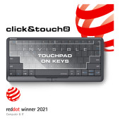 Prestigio Click&Touch 2, wireless multimedia smart keyboard with touchpad embedded into keys, auto-s