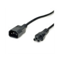 Roline VALUE naponski kabel, IEC320 C14-C5, M/F, 1.8m, crni