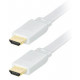 Transmedia High Speed HDMI-cable with Ethernet, Flat cable, 5m White