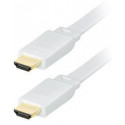 Transmedia High Speed HDMI-cable with Ethernet, Flat cable, 5m White