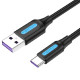 Vention USB 2.0 A Male to C Male 5A Cable 2M Black