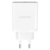 Canyon, Wall charger with 1*USB, QC3.0 24W, Input: 100V-240V, Output: DC 5V/3A,9V/2.67A,12V/2A, Eu p