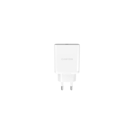 Canyon, Wall charger with 1*USB, QC3.0 24W, Input: 100V-240V, Output: DC 5V/3A,9V/2.67A,12V/2A, Eu p