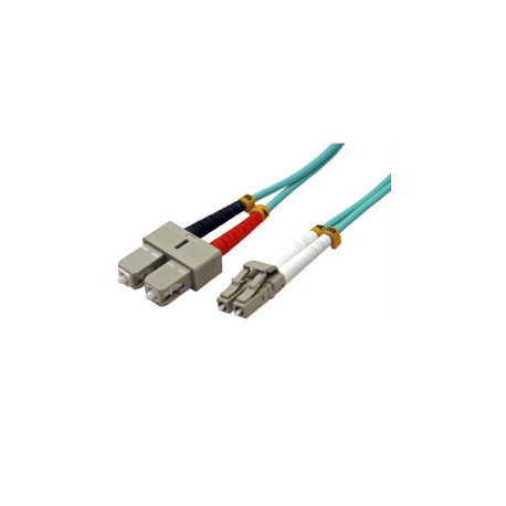 Roline VALUE optički kabel 50/125µm LC/SC Duplex, OM3, 1.0m, tirkizni