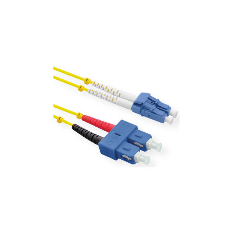 Roline optički mrežni kabel LC-SC 9/125µm, Duplex, OS2, 2.0m, žuti