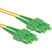 NFO Patch cord, SC APC-SC APC, Singlemode 9 125, G.657A2, Duplex, 15m