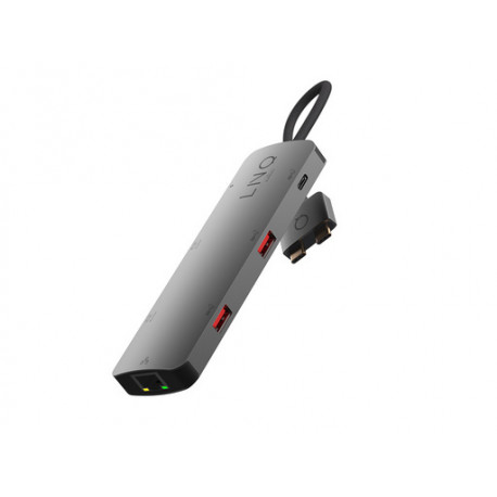 Priključna postaja LINQ 7 in 2 D2 Pro za Mac, RJ45, 2x HDMI 4K 60Hz, 2x USB-C 3.2 Gen2 PD 100W, 2x USB 3.2 Gen2, LQ48011