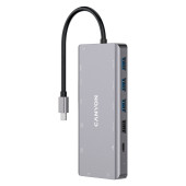 CANYON 13 in 1 USB C hub, with 2*HDMI, 3*USB3.0: support max. 5Gbps, 1*USB2.0: support max. 480Mbps,