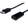 STANDARD adapter/kabel DisplayPort - HDMI, M/F, v1.2, 0.15m