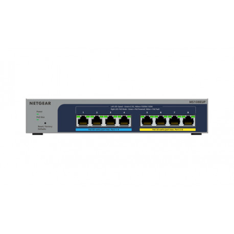 NETGEAR 8-port Ultra60 PoE++ Multi-Gigabit (2.5G) Ethernet Plus Switch Neupravljano L2/L3 2.5G Ethernet (100/1000/2500) Podrš