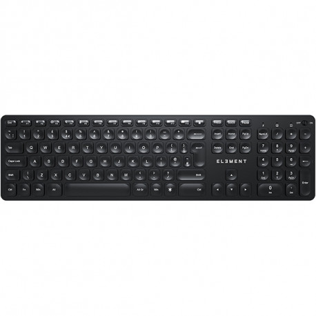 NEW! Keyboard ELEMENT Luminus Slim wireless / backlit / low-profile / rechargeable (black)