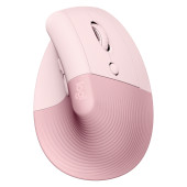 LOGITECH Lift Vertical Ergonomic Mouse - ROSE/DARK ROSE - 2.4GHZ/BT - EMEA - ON+OFFLINE,B2C