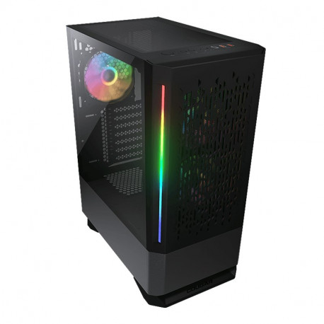 Cougar I MX430 Air RGB Black I 3851C60.0001 I Case I Mid tower / 3 ARGB fans / 2 LED Strips / TG tra